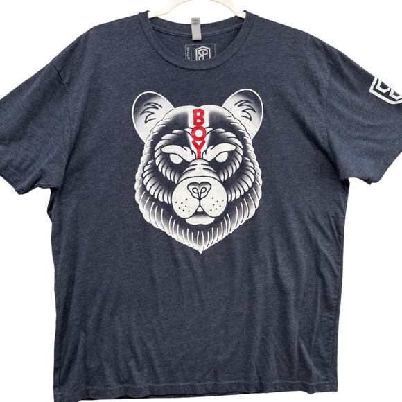 Born Primitive Shirt Mens XL Navy Blue Bear Boy Graphic Tee Long Live - Picture 1 of 8